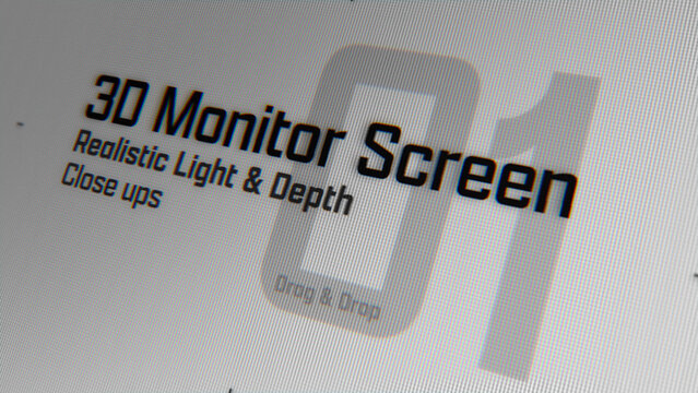 3D Monitor Screen Animations (01) | Animated Camera Close Ups (Drag & Drop)