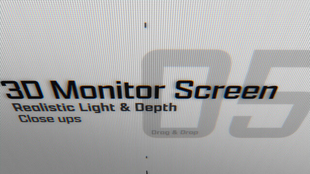 3D Monitor Screen Animations (05) | Animated Camera Close Ups (Drag & Drop)