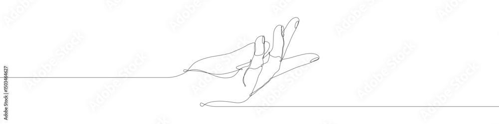 Poster gentle hand icon line continuous drawing vector. one line gentle hand icon vector background. gentle
