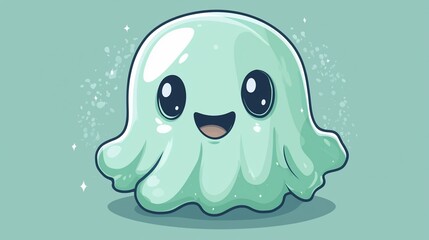 Obraz premium Cute Ghost Cartoon Illustration (18)