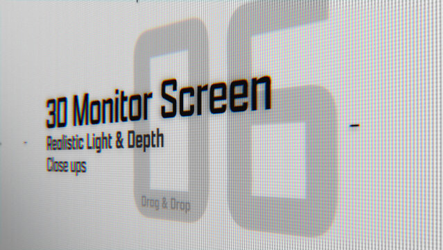 3D Monitor Screen Animations (06) | Animated Camera Close Ups (Drag & Drop)