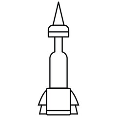 High explosive missile illustration