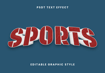 Red And Gray Sports League Font Bold Strong Text Effect
