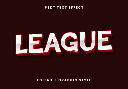 White And Red Sports Team Bold Font Athletic Style Text Effect
