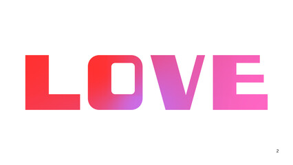 Love beautiful word illustration