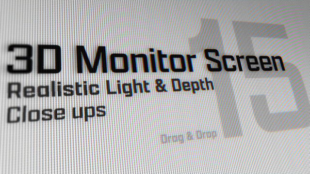 3D Monitor Screen Animations (15) | Animated Camera Close Ups (Drag & Drop)