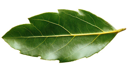 Obraz premium Fresh green bay leaf on a white isolated background.