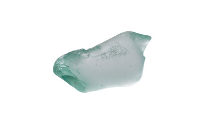 Fototapeta premium Piece of sea glass with transparent background, creating a unique and artistic composition