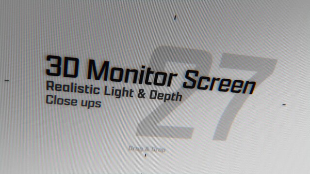 3D Monitor Screen Animations (27) | Animated Camera Close Ups (Drag & Drop)
