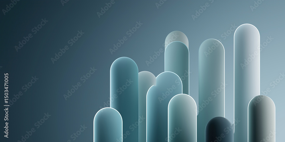 Aufkleber abstract representation of economic growth - minimalistic design for a web banner with copy space