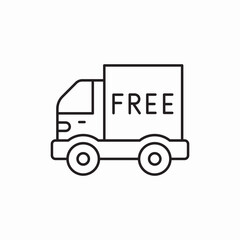 free delivery truck icon sign vector