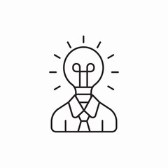 idea thought lightbulb icon sign vector