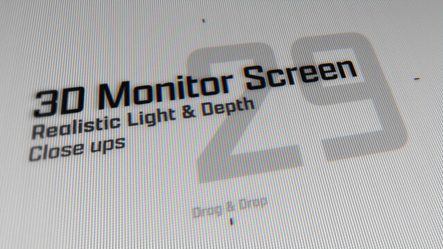 3D Monitor Screen Animations (29) | Animated Camera Close Ups (Drag & Drop)