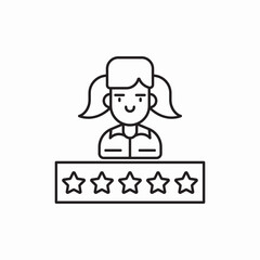 user rating stars icon sign vector