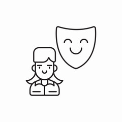 user mask emotions icon sign vector