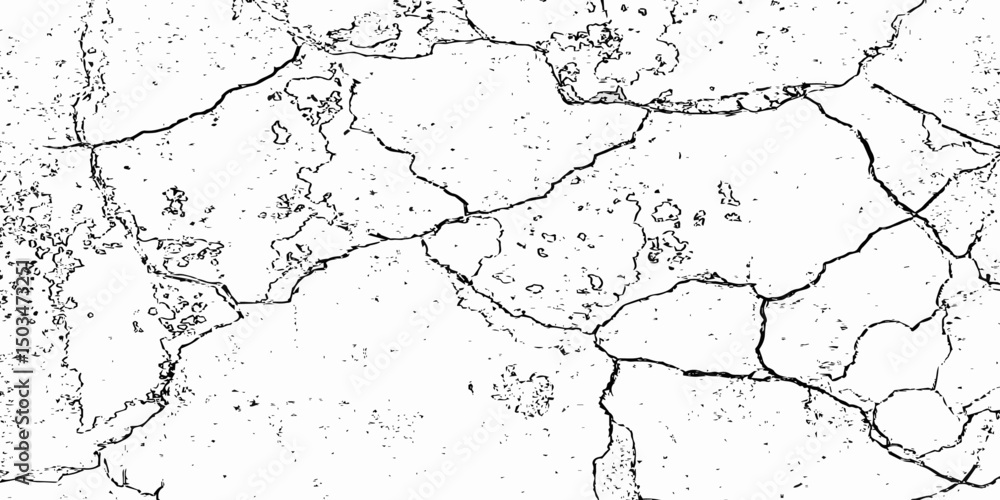Poster white grunge showing a close up of a cracked and broken stone wall texture with detailed patterns an