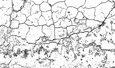  white grunge showing a close up of a cracked and broken stone wall texture with detailed patterns and rough surface features  white background.