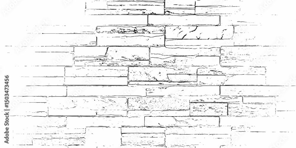 Aufkleber brick wall with a rough stone surface. visible mortar adds texture to the design, creating a visuall