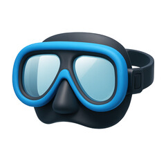Stylish Diving Mask, Blue and Black Design