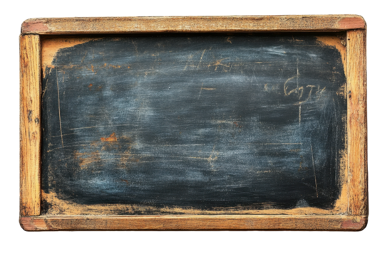Rustic wooden chalkboard with a rough surface ideal for writing messages or displaying menus in a cafe or classroom