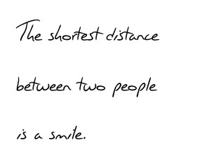A smile conveys warmth and sympathy and is a sign of appreciation. Meaningful words in a special font, vector, vector graphic, eps. Version 1