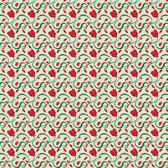 Elegant Red Rose and Vine Repeating Floral Texture