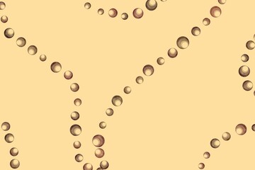 Retro Bubble Dot Pattern on Beige Background – Abstract Geometric Design
