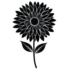 vector illustration of a sunflower