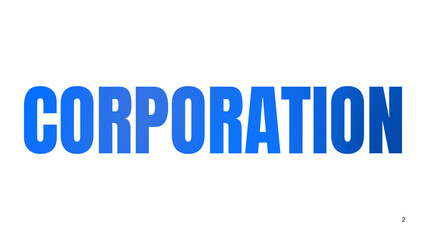 corporation word gradient illustration