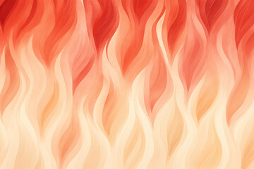 Watercolor red and beige flames pattern wallpaper