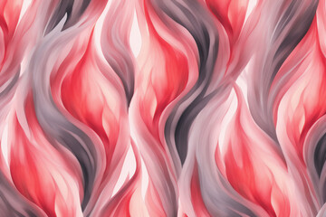 Watercolor red and gray flames pattern wallpaper