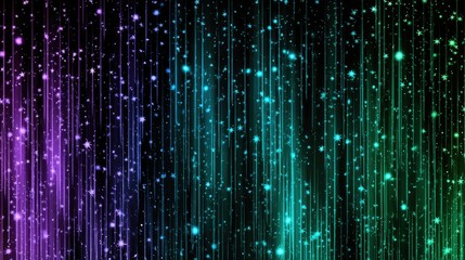 Colorful Starfall Digital Cascade of Light and Sparkles.