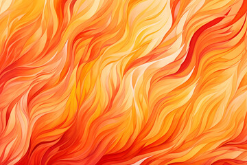Watercolor red and orange flames pattern wallpaper