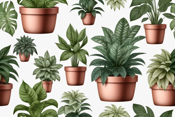 Fototapeta premium set of plants