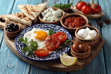 Top Turkish Ramadan Breakfast In Traditional Photo  
