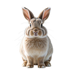 Obraz premium Cute Brown Rabbit Isolated on Black Background