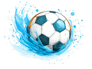 Soccer Ball Water Splash.