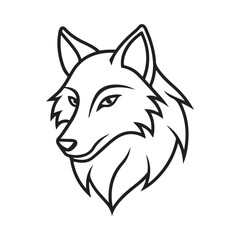 Obraz premium gray wolf vector art illustration