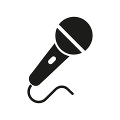 vector illustration of a black and white headphone silhouette on white background