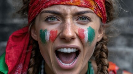 Republic Day in Italy: green stripe, white field, red color, civic joy, national pride, festive crowd, tricolor flag, public unity, cultural event, citizen cheer, proud emotion