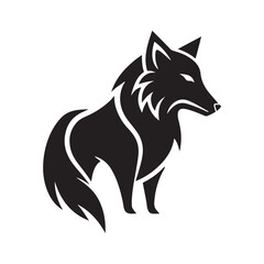 gray wolf vector art illustration