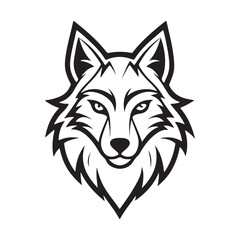 Naklejka premium gray wolf vector art illustration