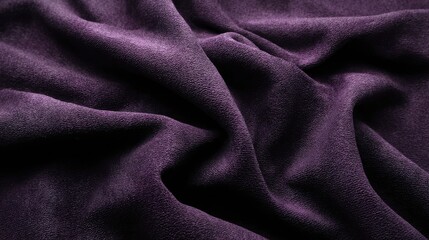 Rich Plum Velvet Luxurious Texture  Deep Color Folds.