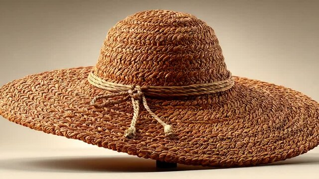 Elegant Straw Sun Hat: Summer Fashion Accessory