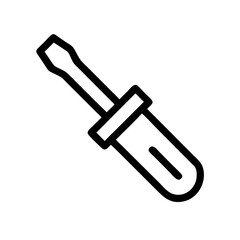 Fototapeta premium Simple screwdriver icon, monochrome, for repair instructions