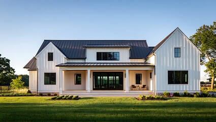 Stunning Farmhouse Design Exterior Home Architectural Plan with Elegant Touches