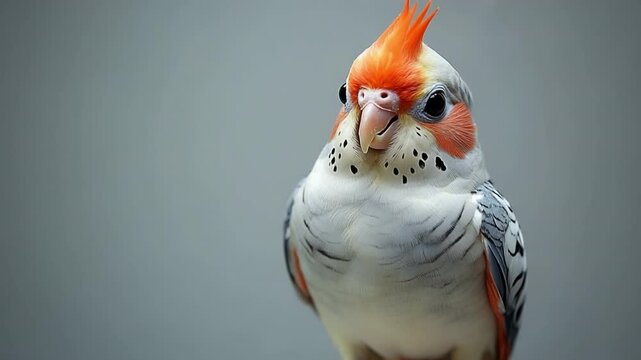 Colorful Cockatiel Portrait: A stunning close-up captures the vibrant beauty of a cockatiel, showcasing its intricate feather patterns and expressive eyes.
