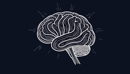 Neural network brain illustration with circuit patterns, cognitive analysis