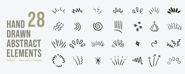 Premium Quality Hand Drawn Abstract Doodle Icons, Ancient Symbols and Design Elements for Backgrounds, Patterns, Posters and Any Design Projects	