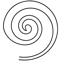 Fototapeta premium Spiral design, minimalist style, black and white, for branding